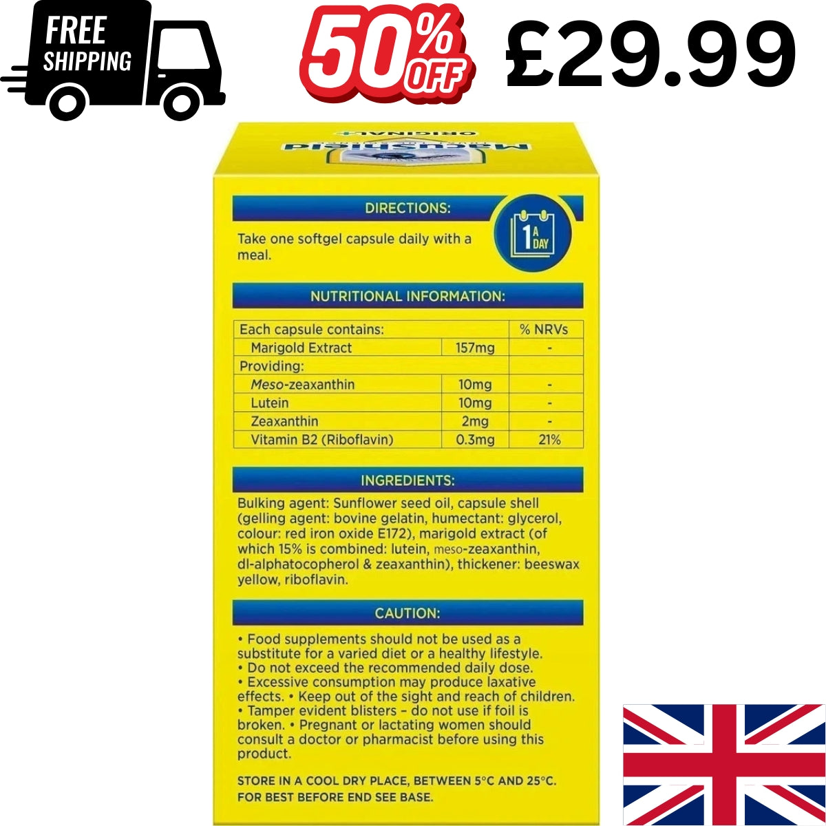 π₯ Limited Time Offer π₯ 50% OFF π₯ Free Shipping π₯ MacuShield Original+ Eye Health Capsules β 90 Pack