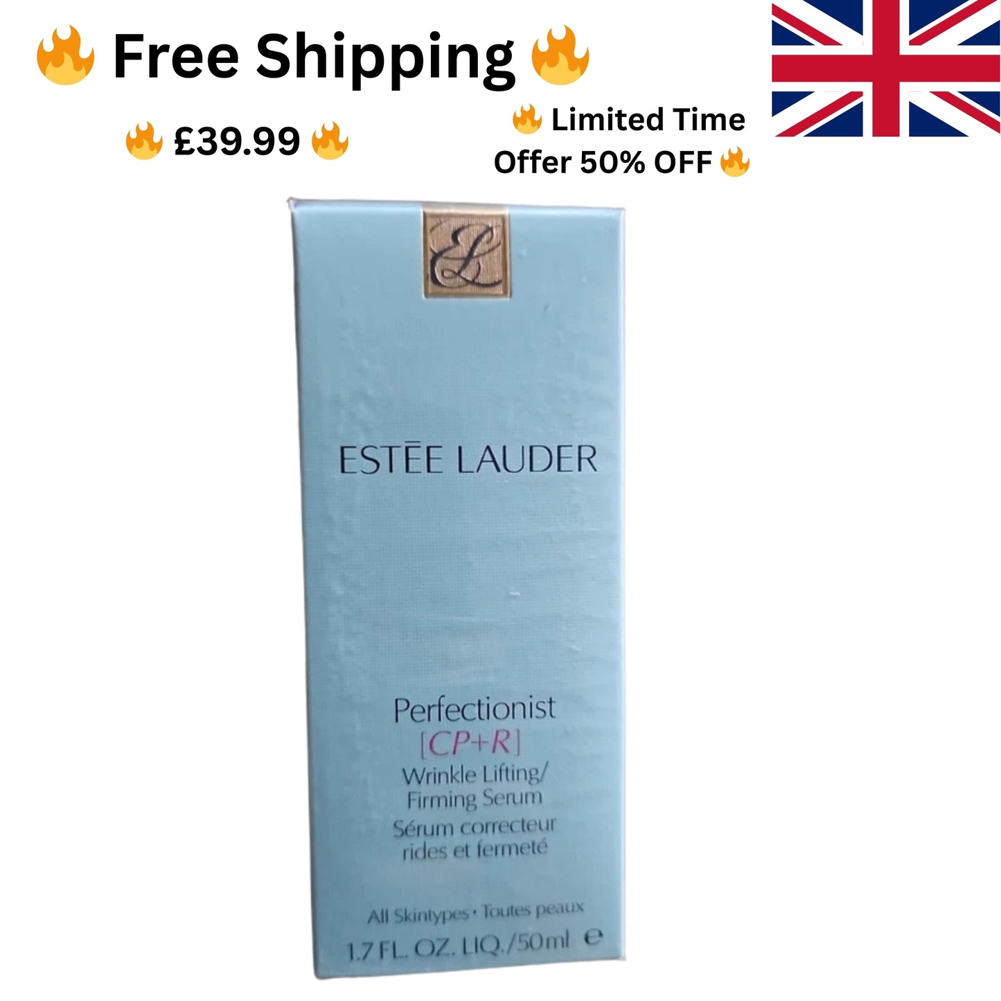 π₯ Limited Time Offer π₯ 50% OFF π₯ Free Shipping π₯ Estee-Lauder-Perfectionist CP R Wrinkle Lifting/Firming Serum - 1.7oz /50 ml.