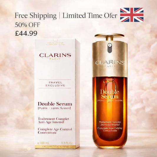 🔥 Limited Time Offer 🔥 50% OFF 🔥 Free Shipping 🔥 New-Clarins-Double-Serum-Hydric + Lipidic Complete Age-Control 100ml