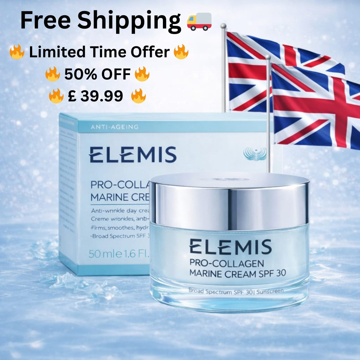 🔥 Limited Time Offer 50% OFF 🔥 Premium Quality-New Elemis-Pro-Collagen-Marine Cream Ultra-Rich, 50 ml / 1.6 oz – Brand New
